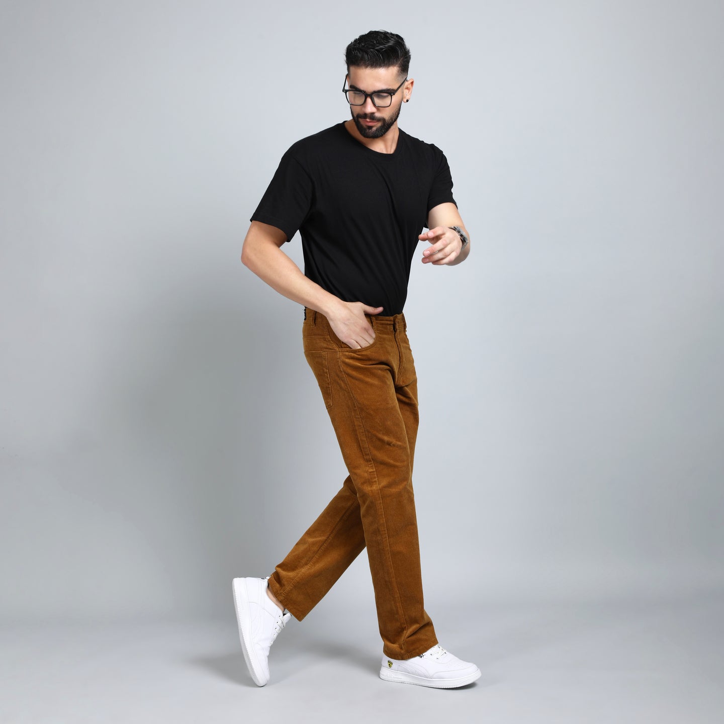 ESPRESSO GOLDEN BROWN CORDUROY PANTS 4770-7